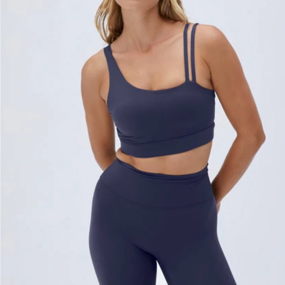 Adanola Ultimate Asymmetric Double Strap Bra - Midnight Blue